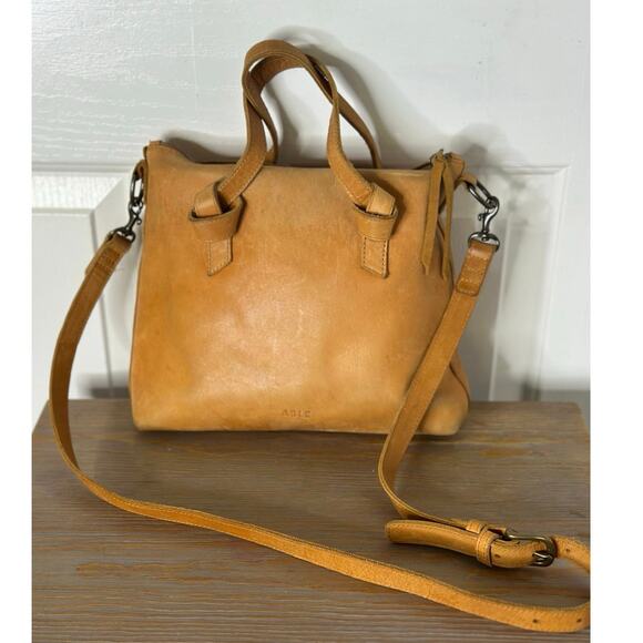 ABLE Bag Women's Brown Leather Rachel Knotted Details Crossbody Handbag - Picture 3 of 14